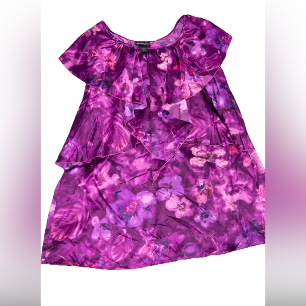 Lane Bryant Purple Ruffled Blouse size 14/16